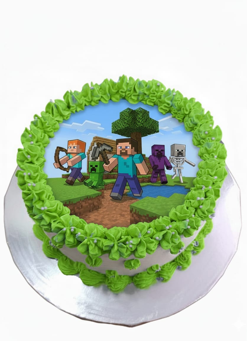 Minecraft Picture Cake