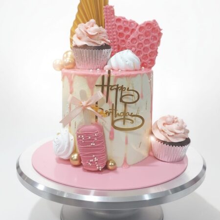 Customised Cake (Pink Colour)